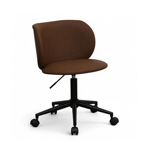 Bobo - Højdejustering - Dark Brown PU læder - Sort stel